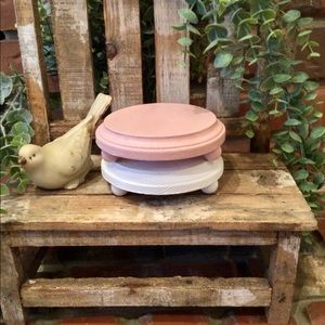 Set of 2 farmhouse wood risers